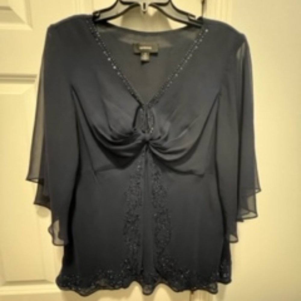 R & M Richards size 16 dark blue top